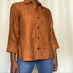 Coldwater Creek | Orange Button Down